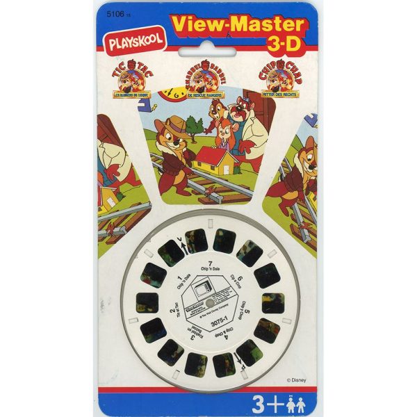 Chip  N Dale - Rescue Ranger - View-Master 3 Reel Set on Card - 1991 - vintage - 3075 Sale