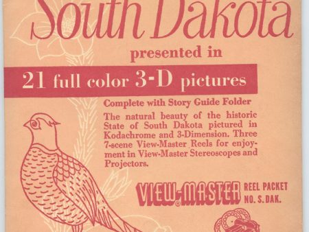 South Dakota - View-Master 3 Reel Packet - vintage - SDAK-1,2,3-S2 For Discount