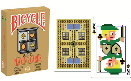 8-Bit Playing Cards Limited Gold Mini Deck Cheap