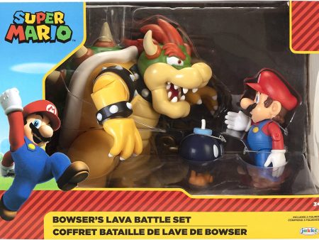 SUPER MARIO: BOWSER S LAVA BATTLE SET - JAKKS-2019 Sale